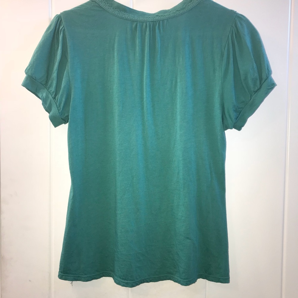 Free People Crochet V Neck Embroidered Crochet Top - Picture 4 of 6